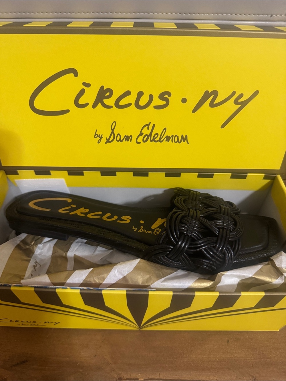Circus by Sam Edelman Black Woven Slide Sandal